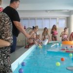 Butt plug in ass PoolGirls